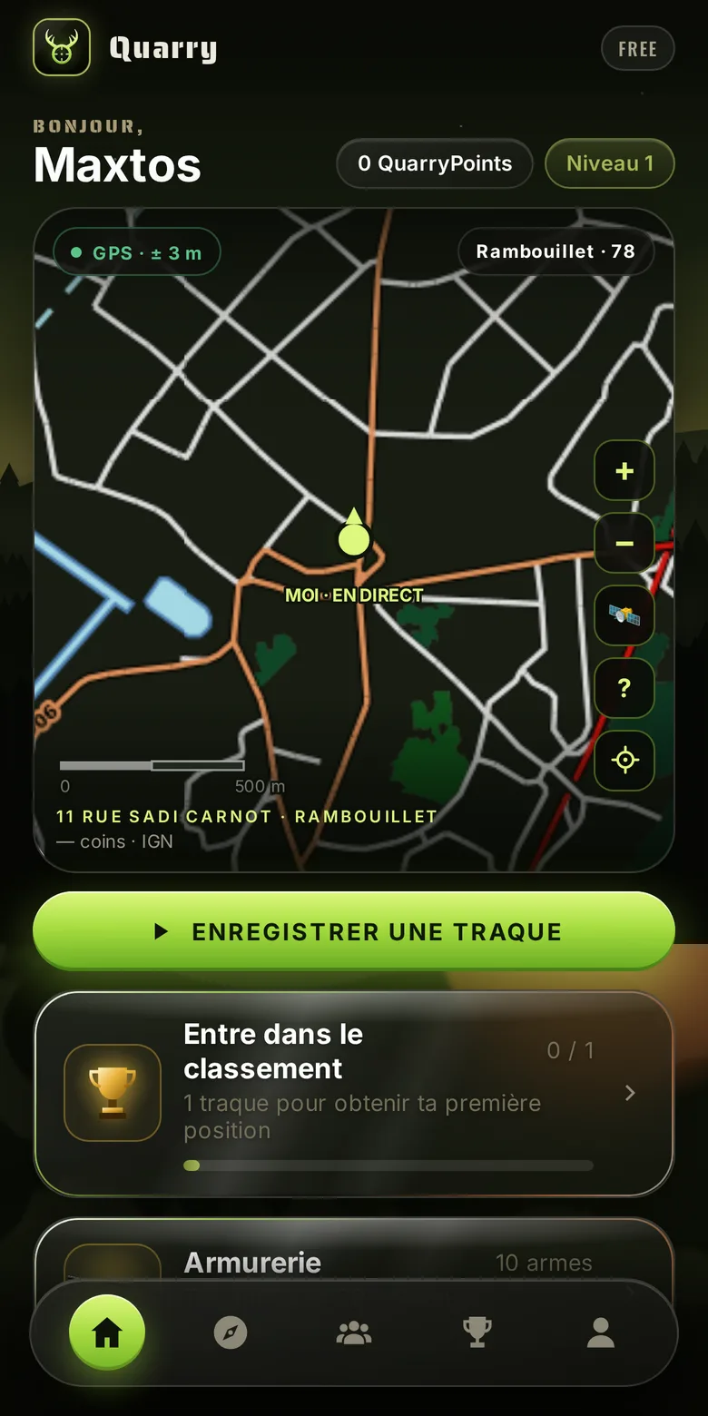 Aperçu de l'application Quarry